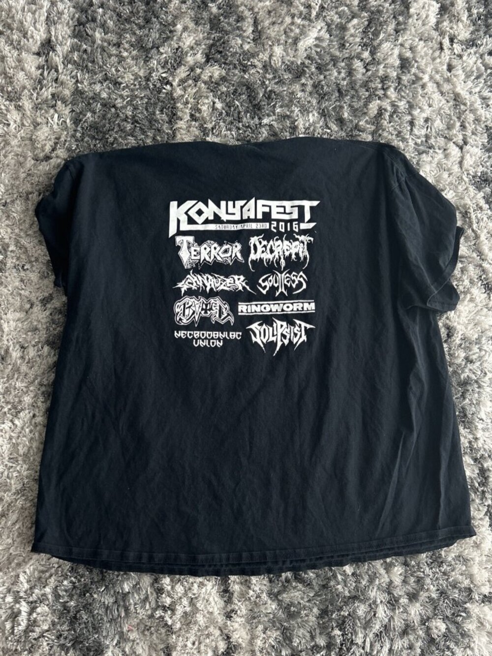 Gildan Black Retro Short Sleeve Y2K Goth Band T Shirt 4Xl Konyafest Sz 4XL